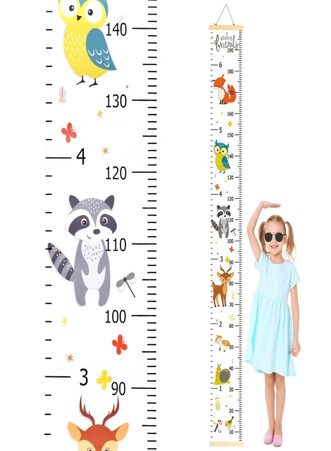 JLNGTHONG Height Chart for Kids, Height Measurement for Wall with Animal Style Child Height Measure Wall Chart Bedroom Nursery Wall Decoration - Image 1